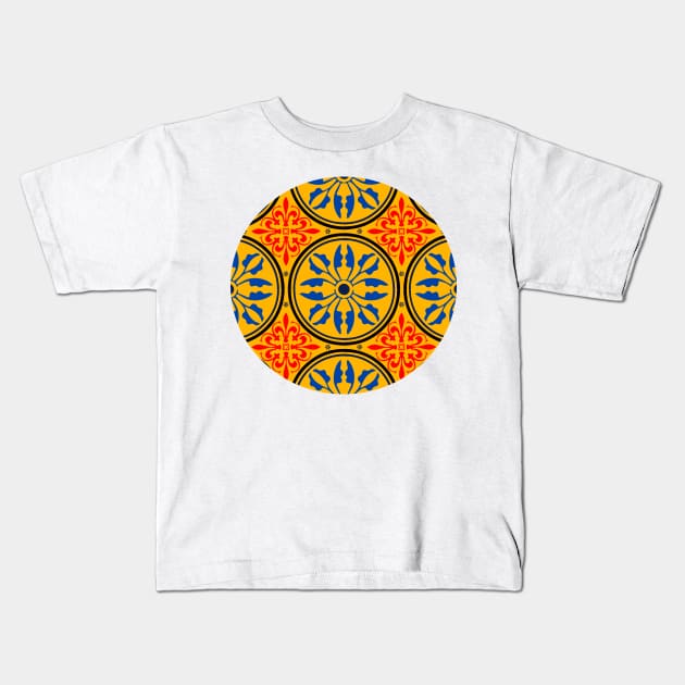 Moroccan Pattern (Decorative Border) Kids T-Shirt by The Ministry of Fashion Prints